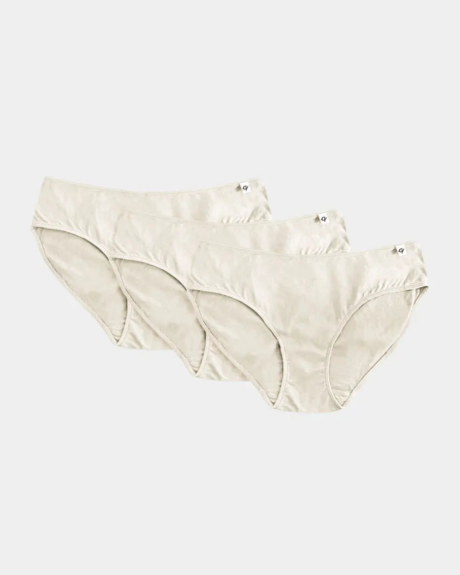 Womens Everyday Bikini - Undyed, Natural 100% Organic Cotton Q for Quinn™