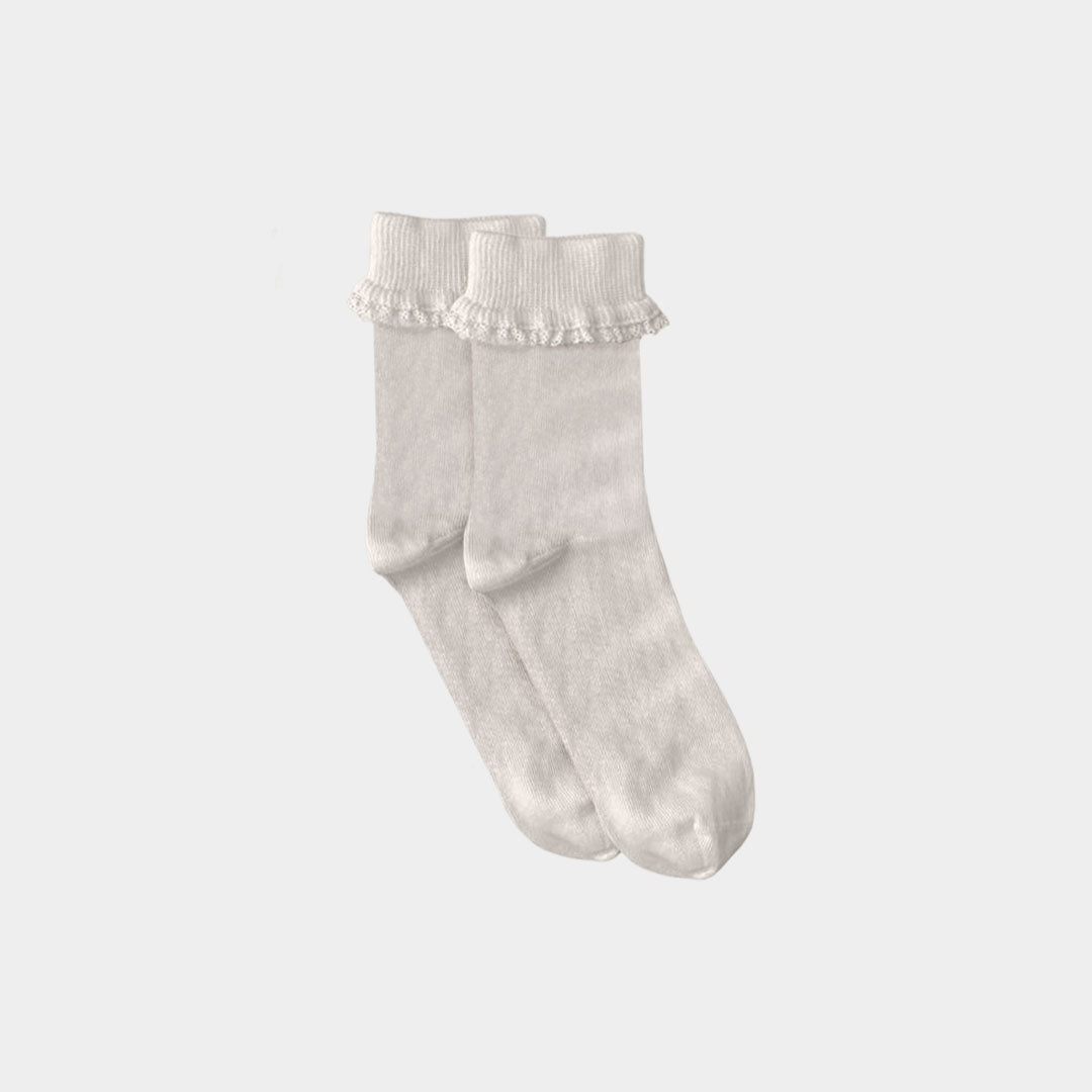 Organic Lace Frill Socks - 98% Organic Cotton