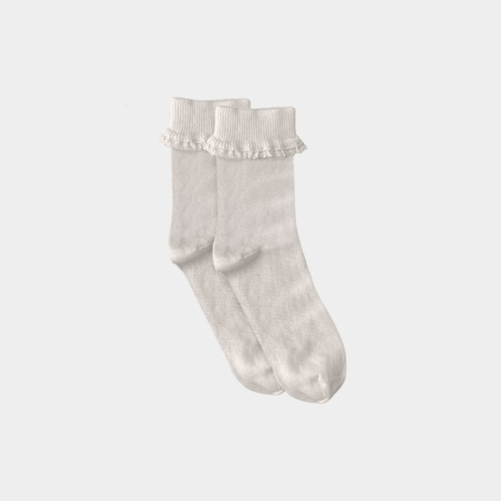 Organic Lace Frill Socks - 98% Organic Cotton