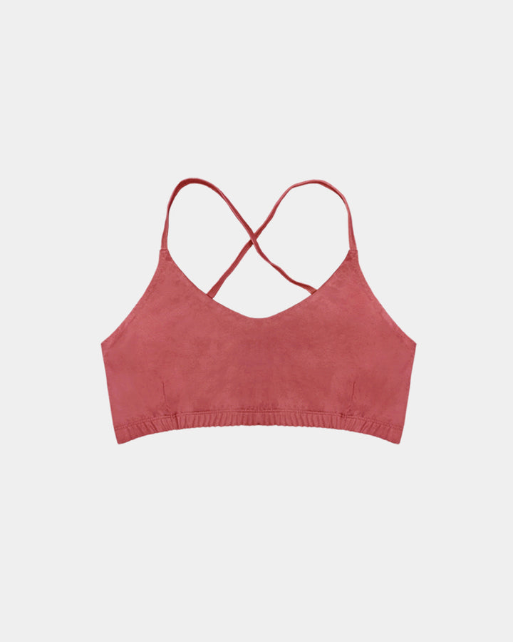 Women's Criss-Cross Bralette - Natural, Plant Dyes - 100% Organic Cotton (2 pack)