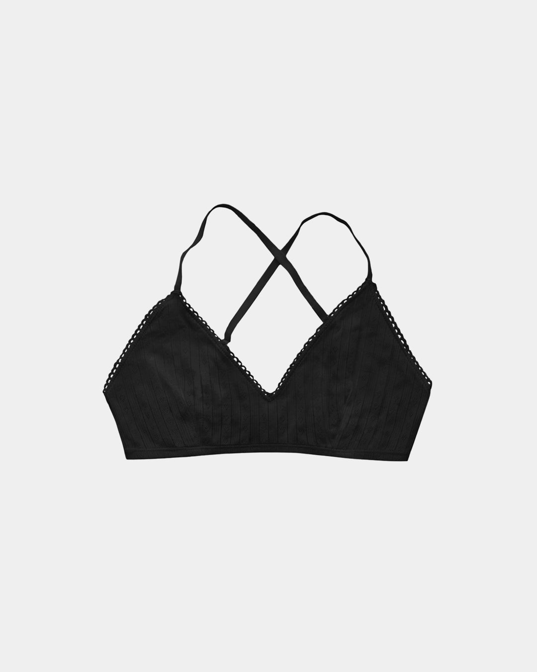 Women's Pointelle Bra - 100% Organic Cotton