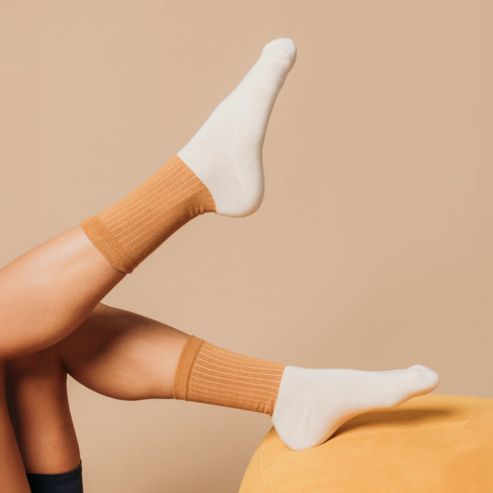 Pure (no dye) Midweight Crew Pacers - 97% Organic Cotton