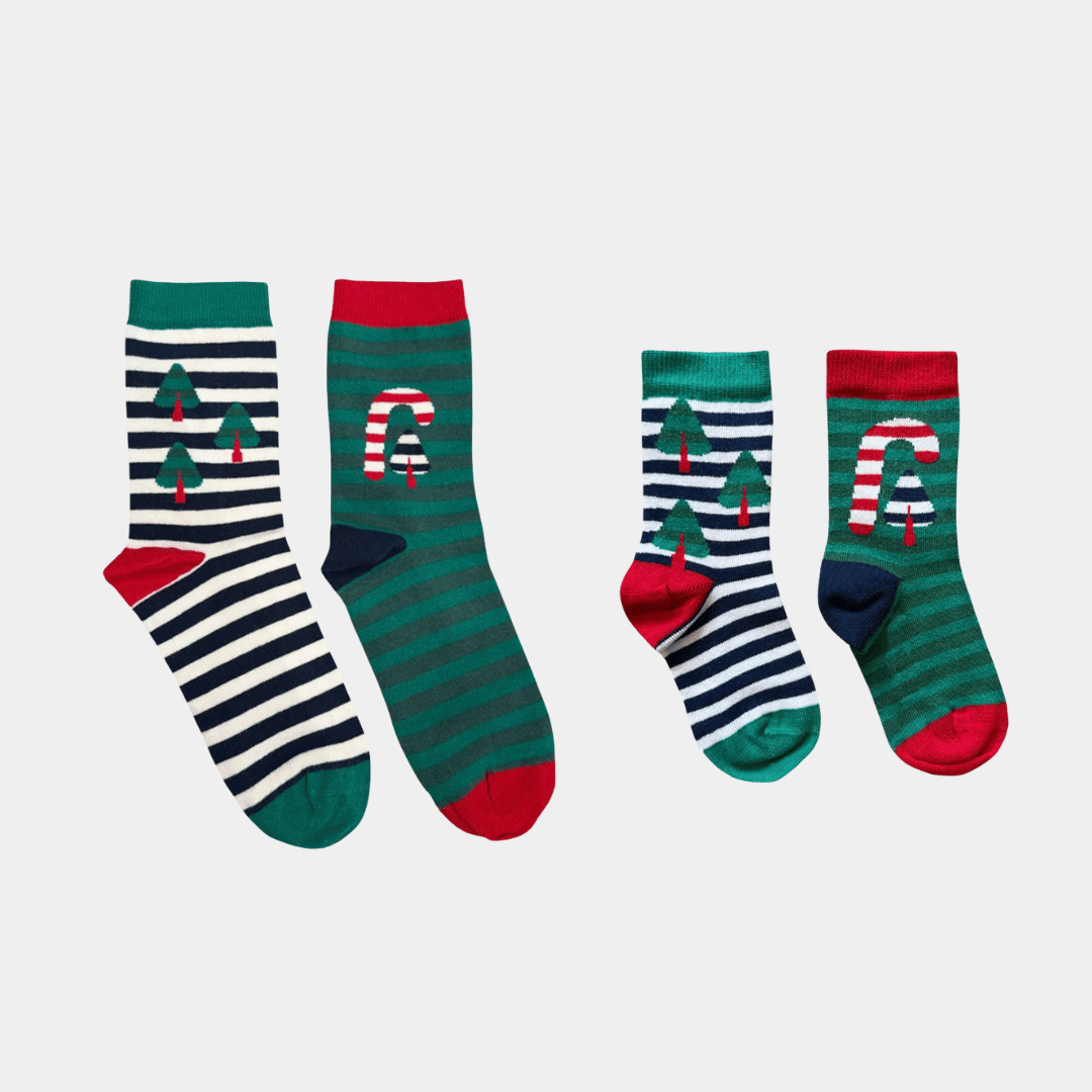 Matching Family Candy Cane Socks