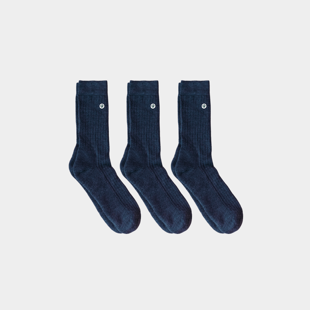 Merino Wool - Cotton Midweight Adult Socks