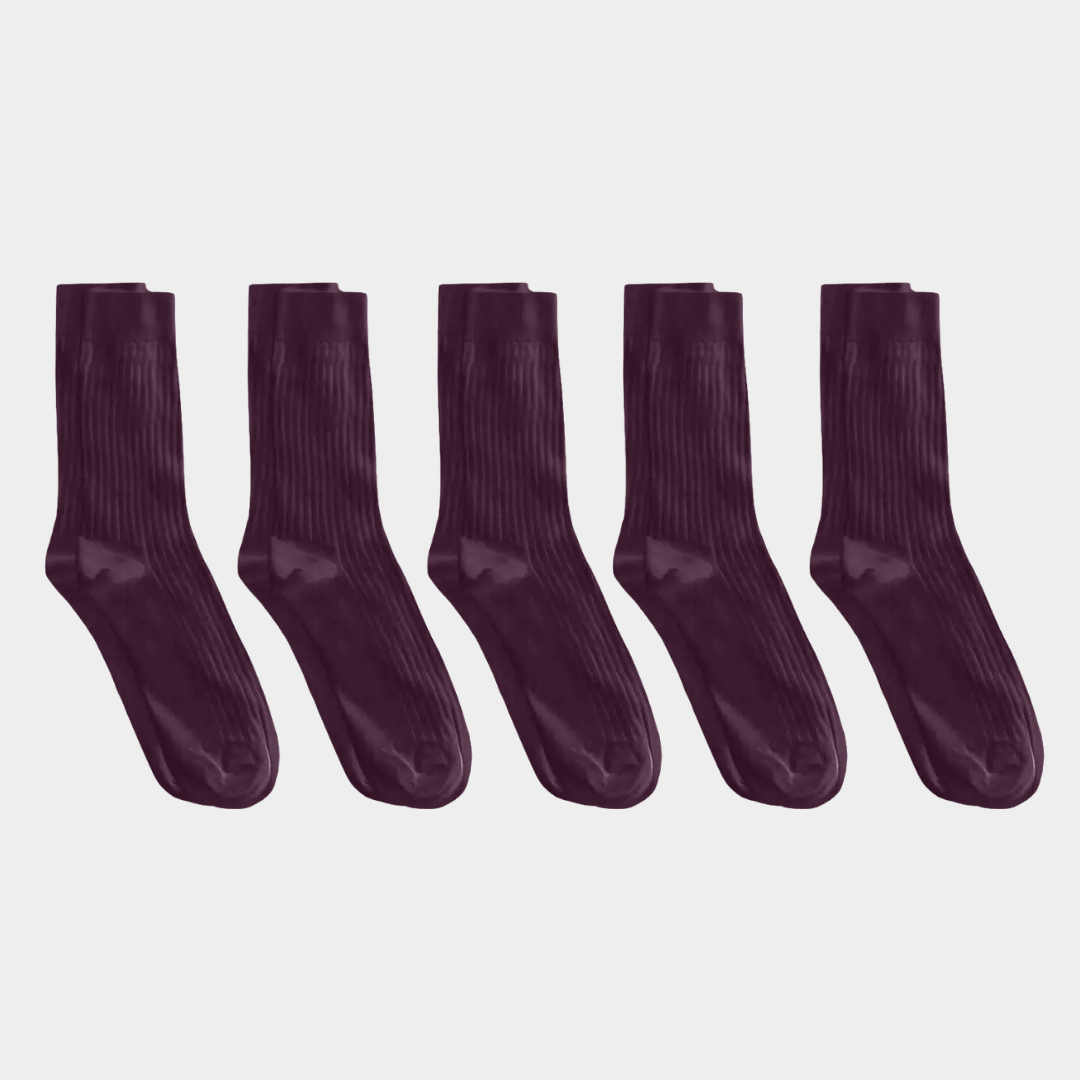 Adult Ribbed Socks - 100% Organic Cotton