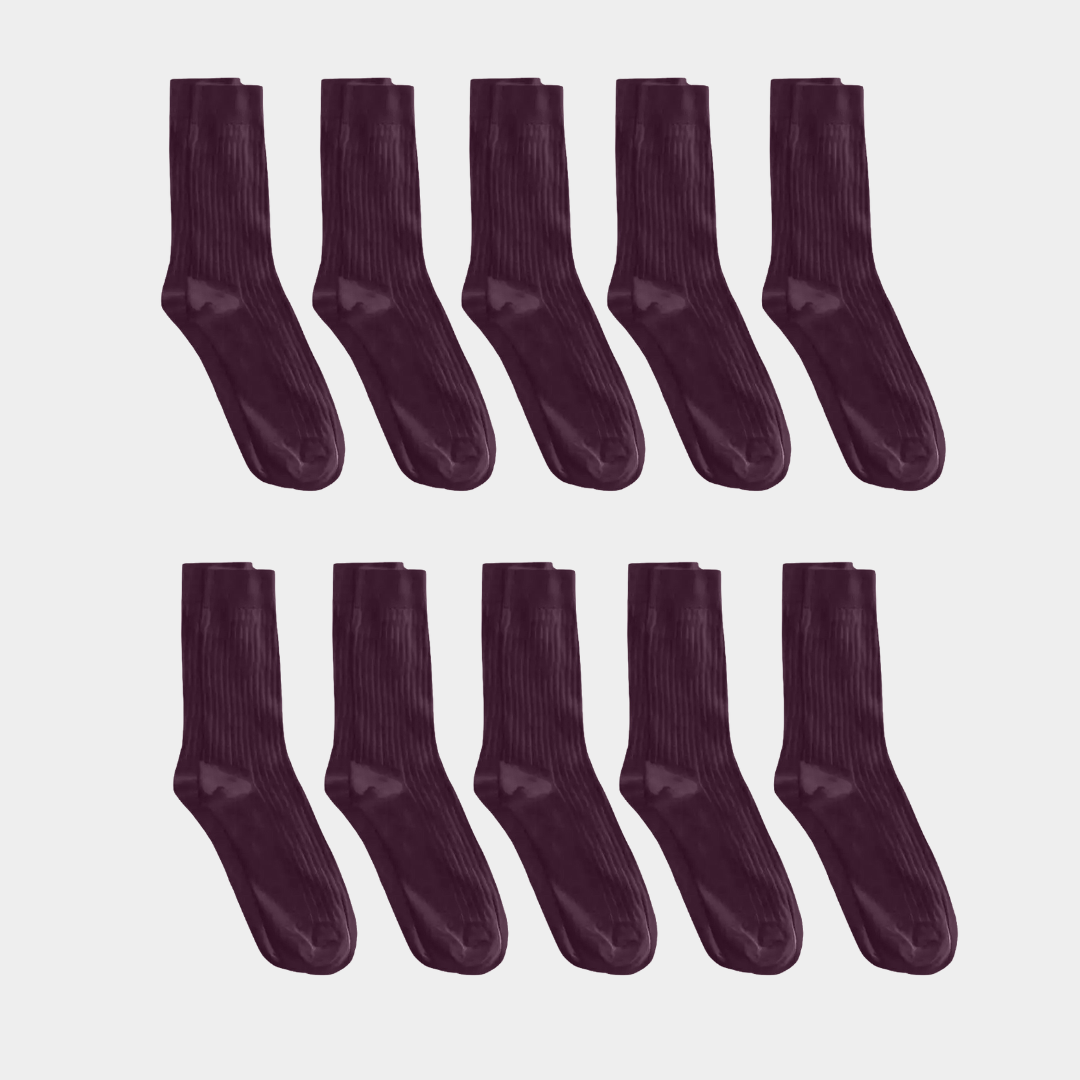 Adult Ribbed Socks - 100% Organic Cotton