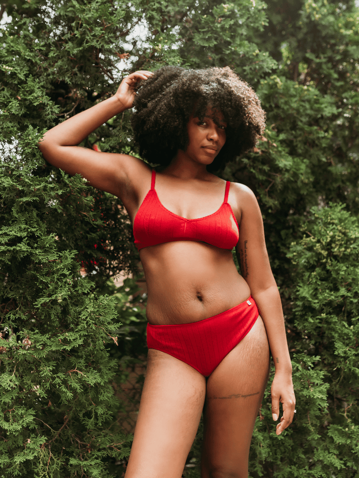 Women's Pointelle Bra - 100% Organic Cotton