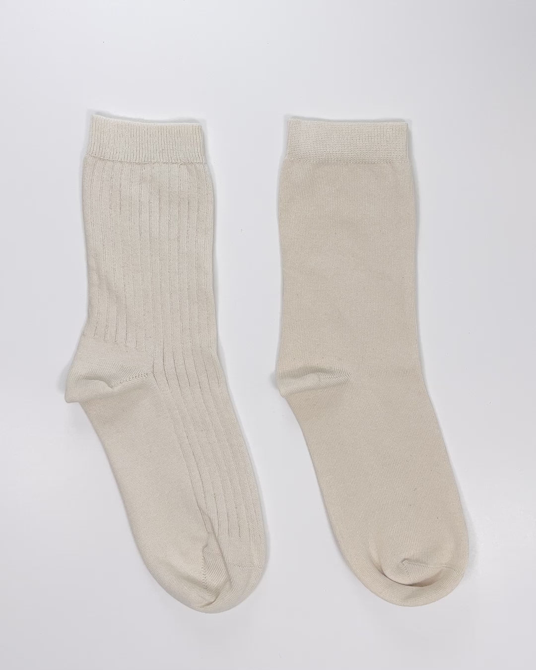 Pure (no dye) Ribbed Sock - 100% Organic Cotton