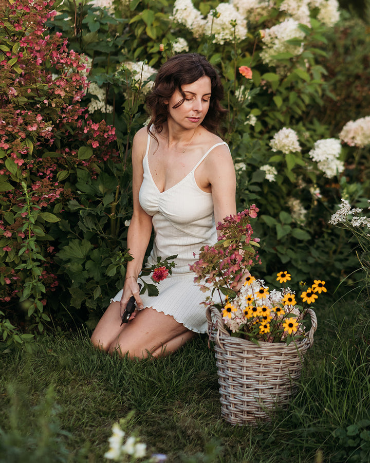 Women's Pointelle Slip Dress - 100% Organic Cotton