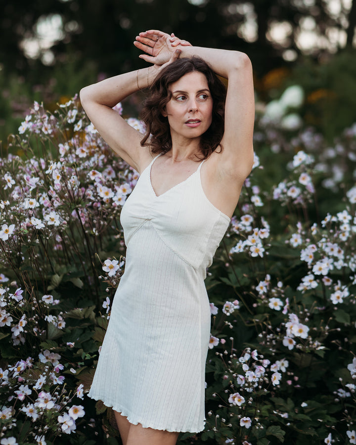 Women's Pointelle Slip Dress - 100% Organic Cotton
