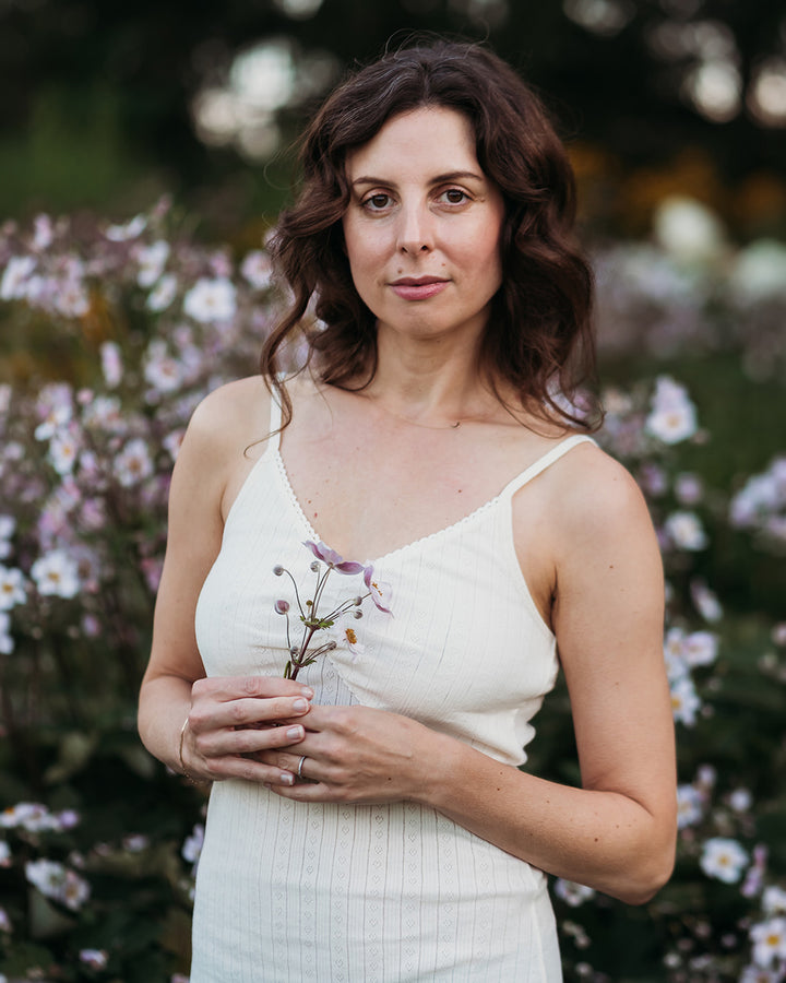 Women's Pointelle Slip Dress - 100% Organic Cotton