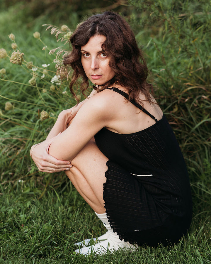 Women's Pointelle Slip Dress - 100% Organic Cotton