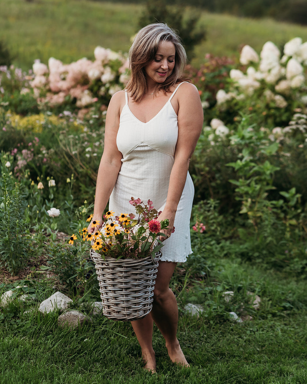 Women's Pointelle Slip Dress - 100% Organic Cotton