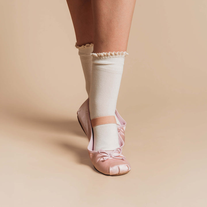 Organic Lace Frill Socks - 98% Organic Cotton