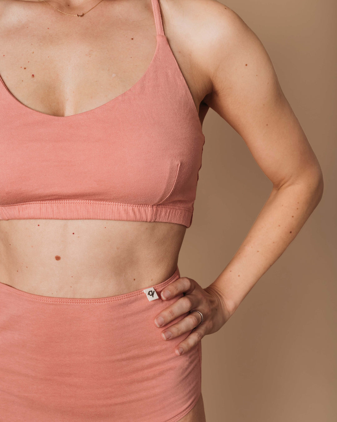 Women's Criss-Cross Bralette - Natural, Plant Dyes - 100% Organic Cotton (2 pack)