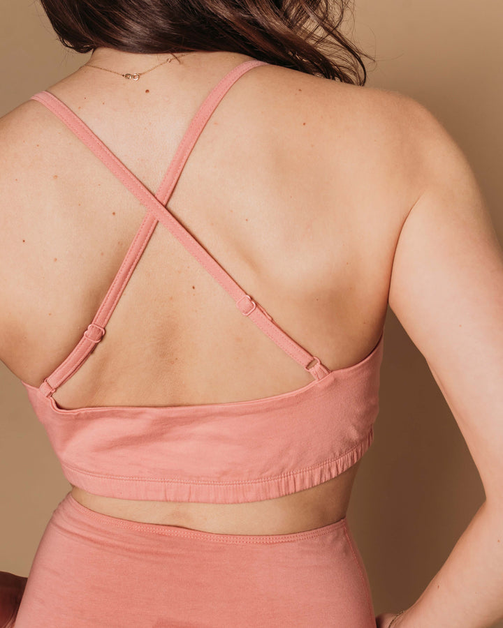 Women's Criss-Cross Bralette - Natural, Plant Dyes - 100% Organic Cotton (2 pack)