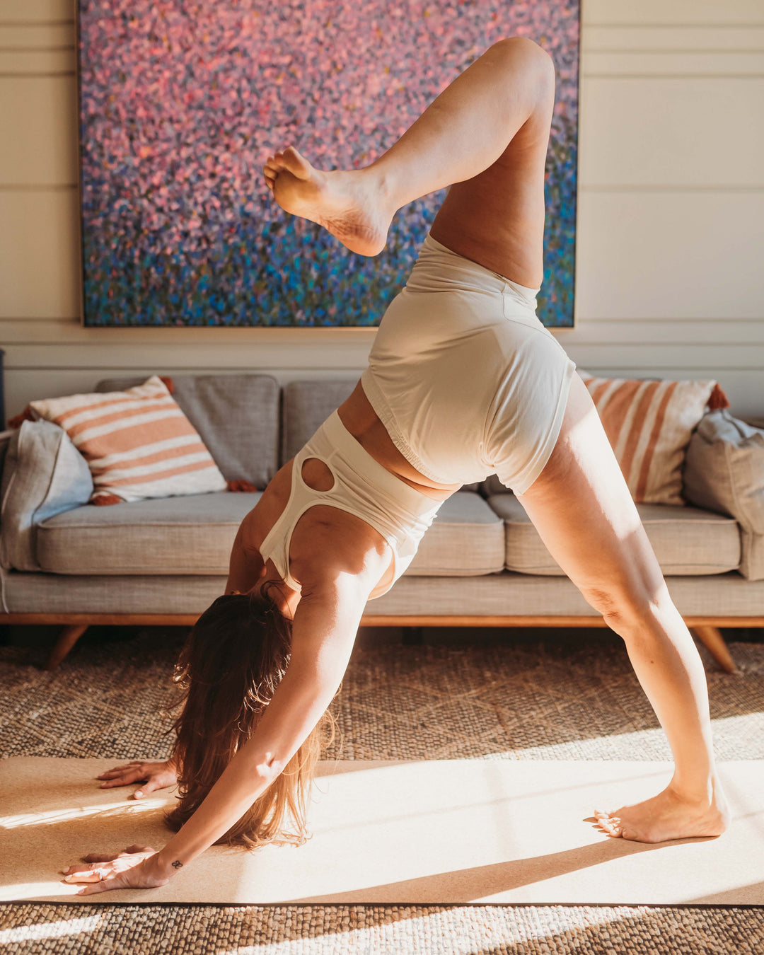 Pure (no dye) Organic Racerback Sports Bra - 95% Organic Cotton