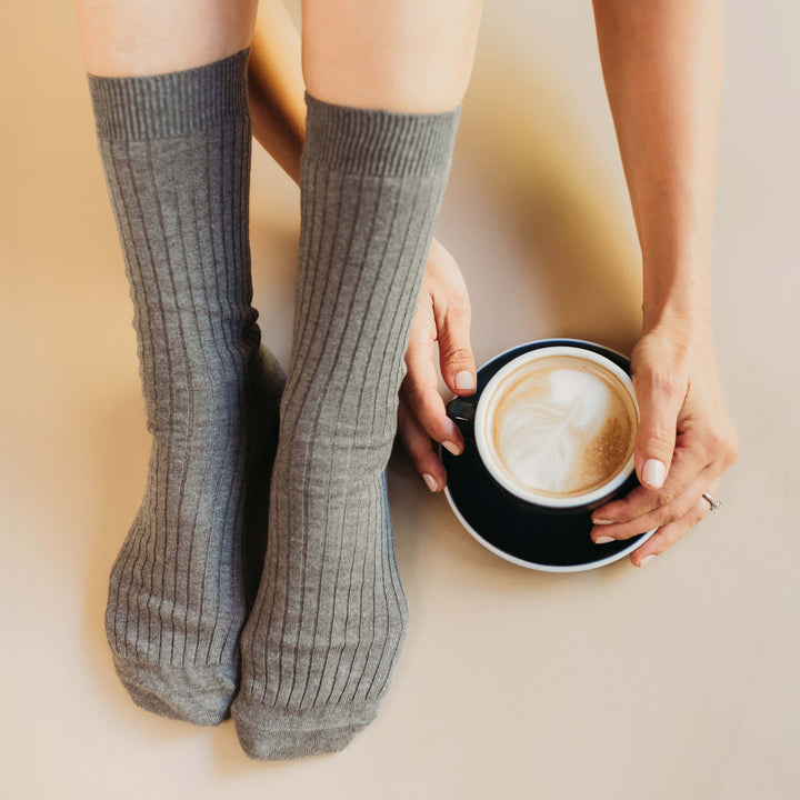 Adult Ribbed Socks - 100% Organic Cotton