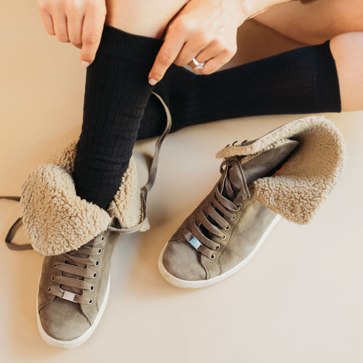 Adult Ribbed Socks - 100% Organic Cotton