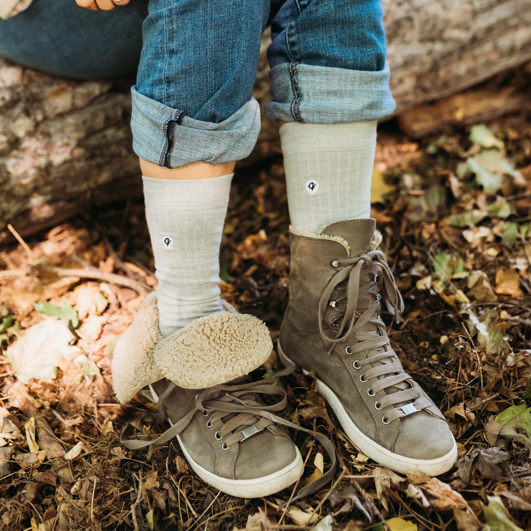 Merino Wool - Cotton Midweight Adult Socks