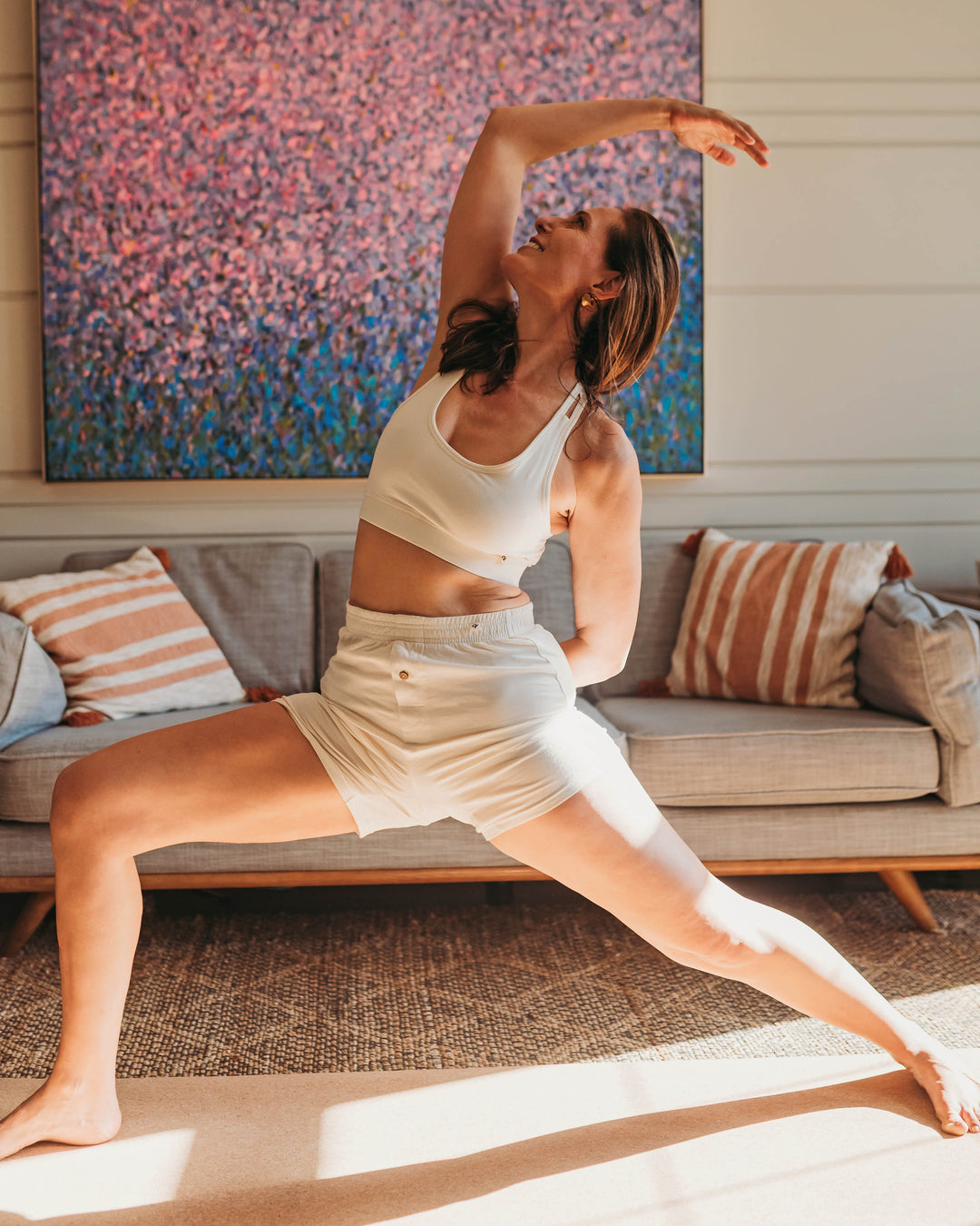 Pure (no dye) Organic Racerback Sports Bra - 95% Organic Cotton