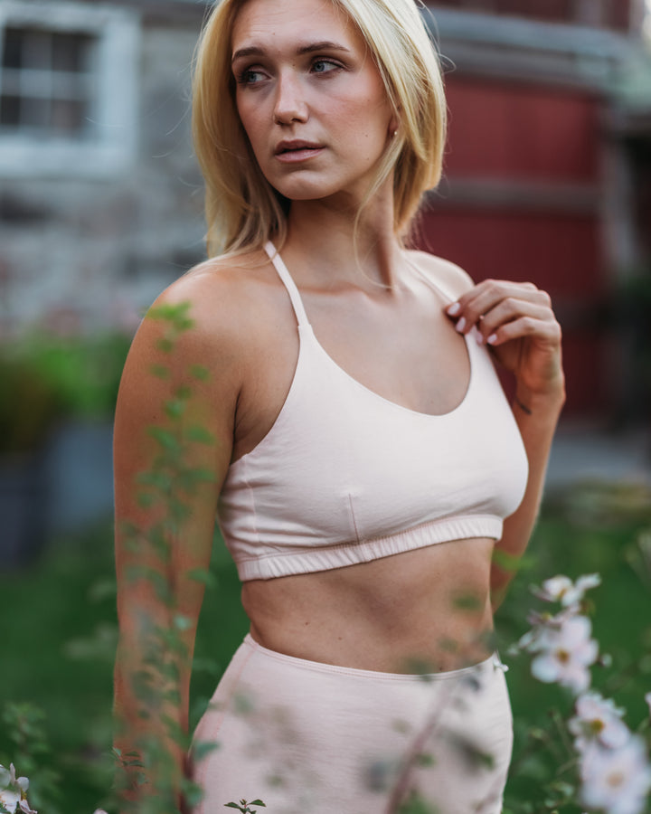 Women's Criss-Cross Bralette - Natural, Plant Dyes - 100% Organic Cotton (2 pack)