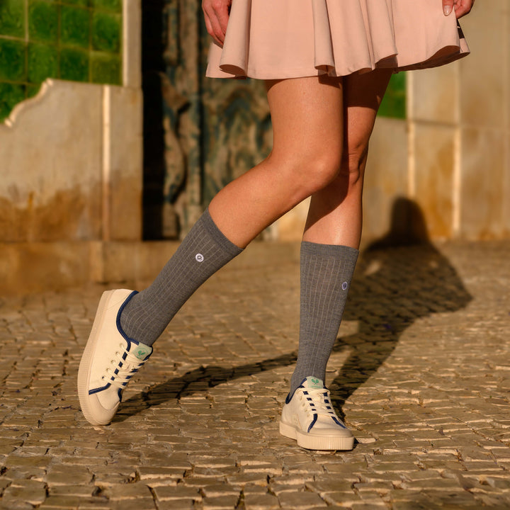 Merino Wool - Cotton Lightweight Adult Socks (Grey)