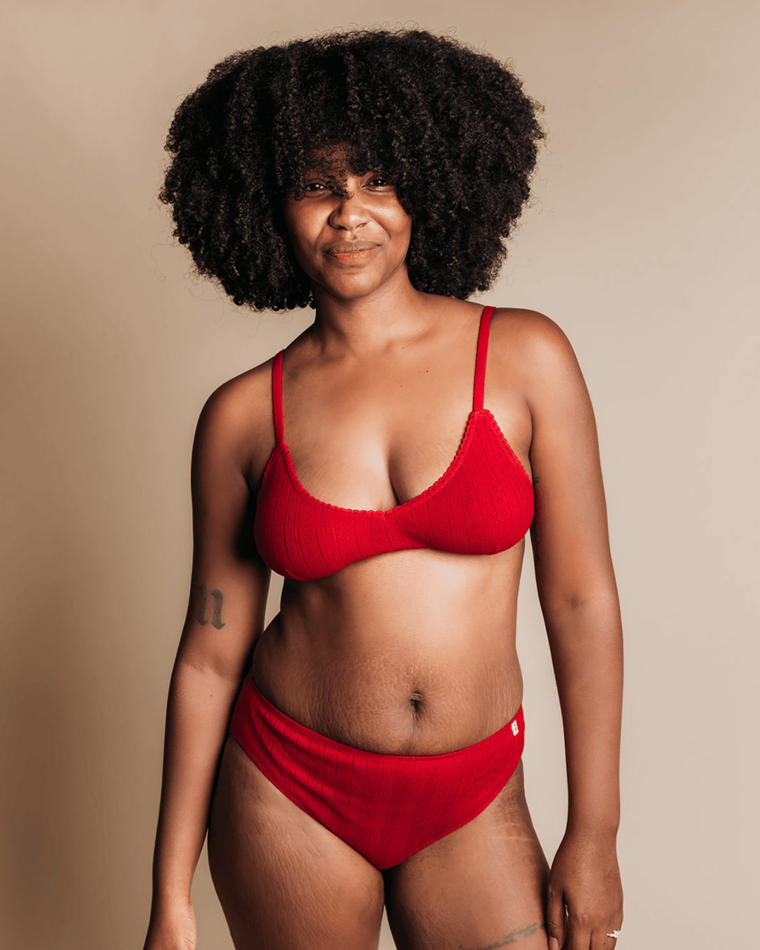Women's Pointelle Bra - 100% Organic Cotton