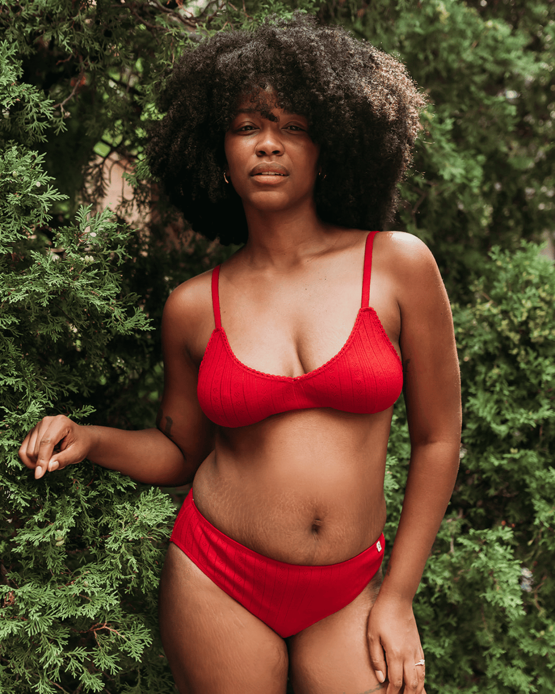 Women's Pointelle Bra - 100% Organic Cotton