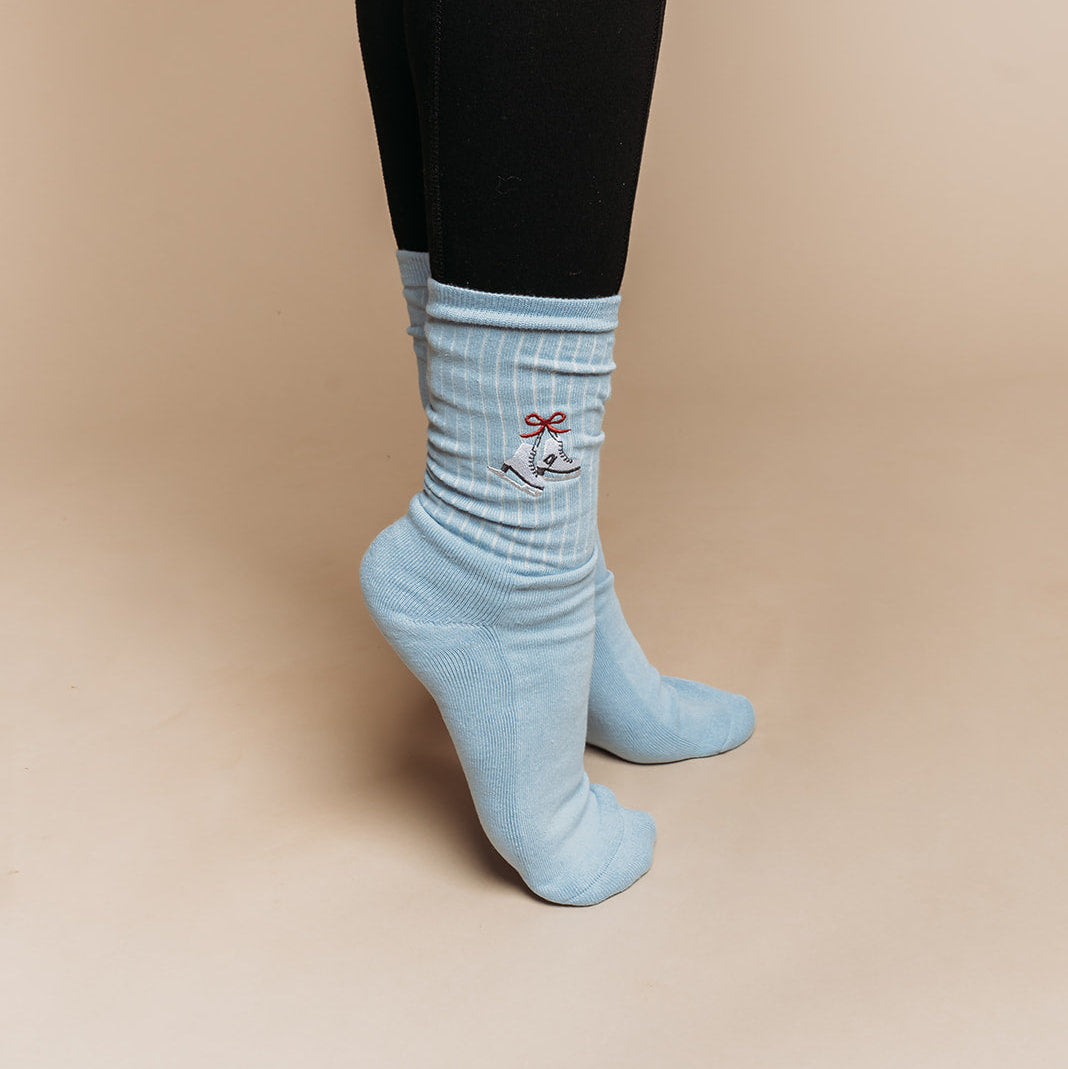 Model wears Skate Socks