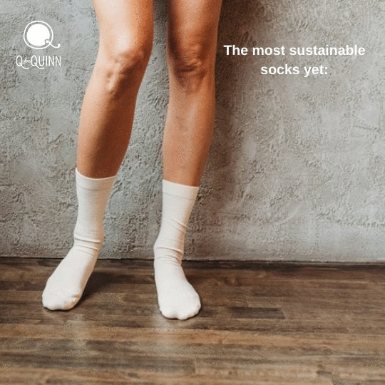 natural undyed cotton socks