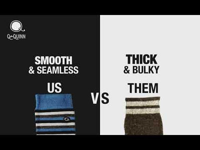 video of wool and Q for Quinn merino wool socks 