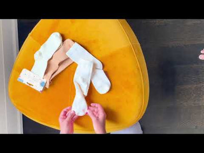 video of Q for Quinn undyed pure organic socks 